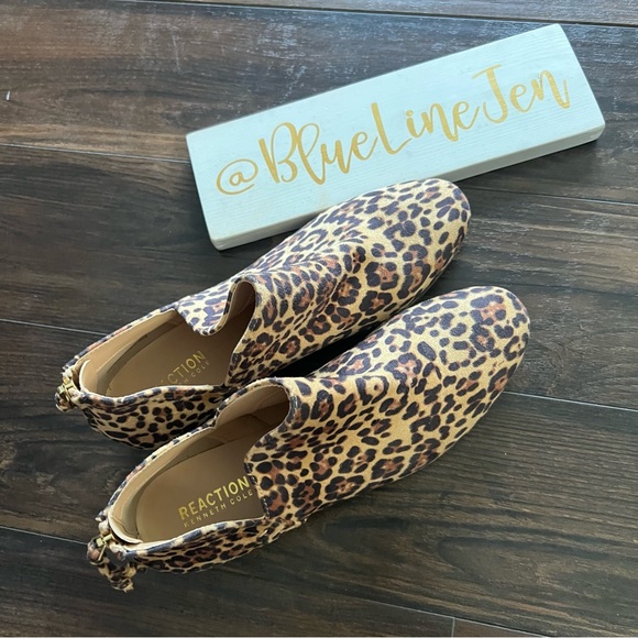 Kenneth Cole Reaction Leopard Side Skip Booties NWT - Picture 4 of 7